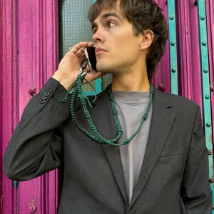 Correa de teléfono personalizada de paracord: cordón cruzado con adaptador para funda / regalo del Día del Padre para él