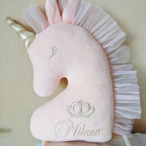 Personalized Unicorn Plush Toy | Soft Velvet Baby Gift | Hypoallergenic Unicorn Cuddle Toy | Unique Baby Shower Gift | Name Plush Unicorn