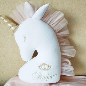 Personalized Unicorn Plush Toy | Soft Velvet Baby Gift | Hypoallergenic Unicorn Cuddle Toy | Unique Baby Shower Gift | Name Plush Unicorn