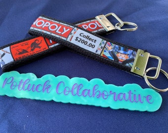 Monopoly Wristlet Keychain