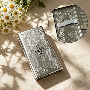 Silver cigarette case - Etsy 日本