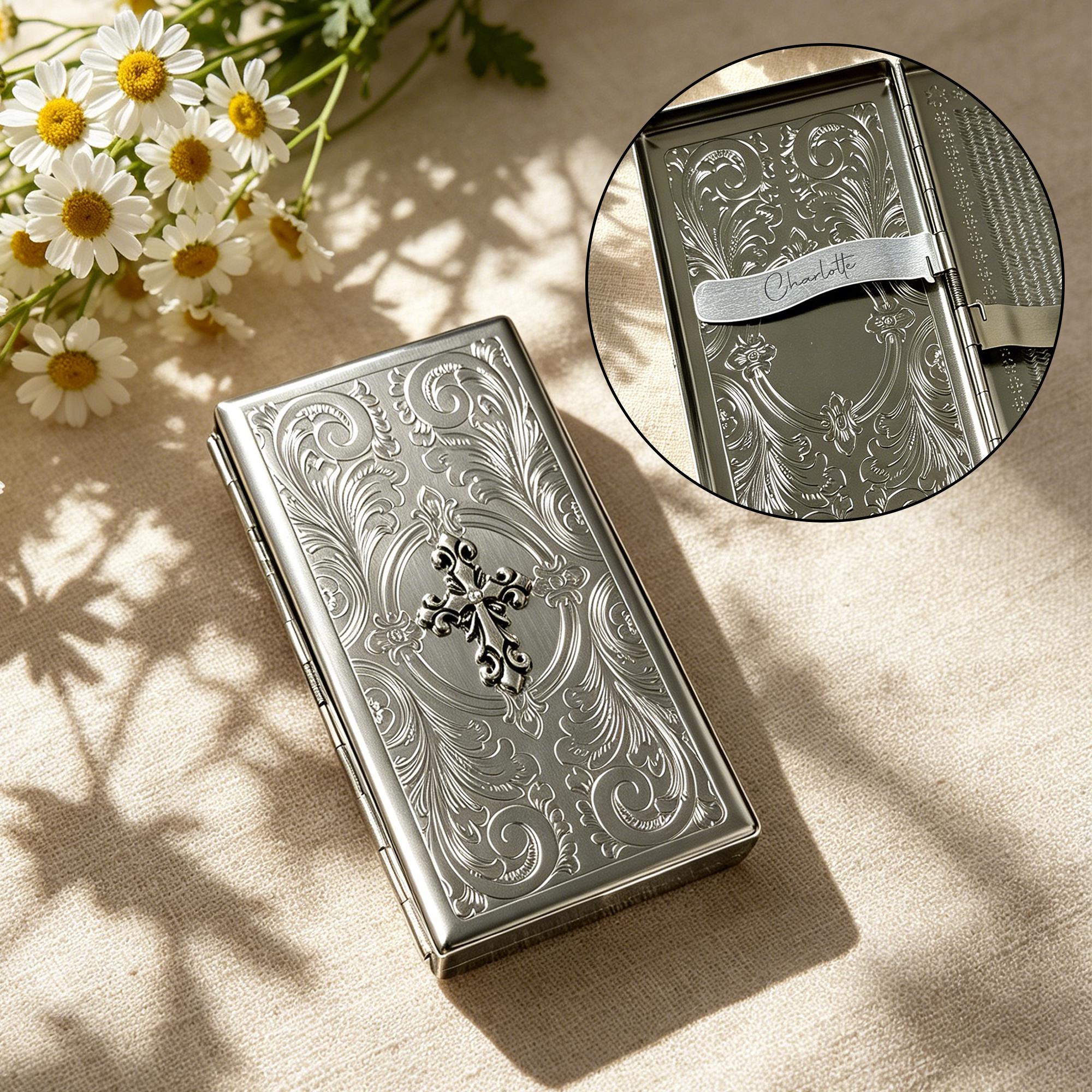 Silver cigarette case - Etsy 日本