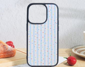Blue Stripes Phone Case For iPhone17 16 15 14 13 12 iPhone Air/Pro/Pro Max,iPhone XS Max XR SE2020 Mini,Cute Soft Case,Personalized Gift