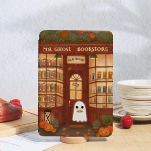 Mr Ghost Bookstore-fodral för Kindle 10/11/12th, Paperwhite 10/11/12th, Colorsoft, 6" 6,8" 7" KPW4-6 Paperwhite-fodral personligt skal, gåva