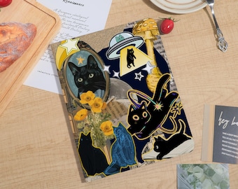 Black Cats iPad Case For iPad A16 Air7/6/5 11" 13",iPad Mini 5/6,iPad Pro 2024 11" 13",iPad 5-10th 10.9",PenSlot Personalized Cover Gift