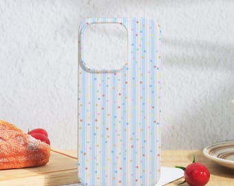 Blue Stripes Hard Phone Case For iPhone 17 16 15 14 13 12 11 XSMAX XR 7/8Plus,17Air,iPhone Pro/Pro Max/Mini,Cute Case,Personalized Gift
