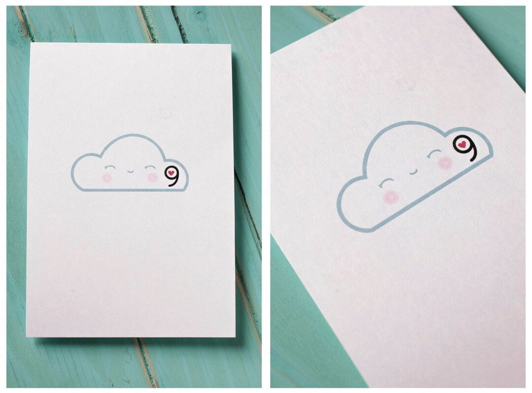 Cloud 9, Valentine's Day Card Printable, Valentines Day Card Download ...