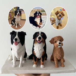 Custom Wedding Cake Topper - Handmade Clay Dog Figurine, Personalized Cake Decor for Dog Lovers, Unique Wedding Gift