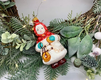 Old-Fashioned Glass Christmas Ornament – Festive Retro Holiday Decoration, Glass Christmas Ornament, Vintage style decor - Christmas Gift