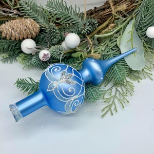 Exklusive handgefertigte Glas Baumspitze - Perfektes Weihnachtsgeschenk, Glas Christbaumschmuck, Dekor im Vintage Stil - Weihnachtsgeschenke