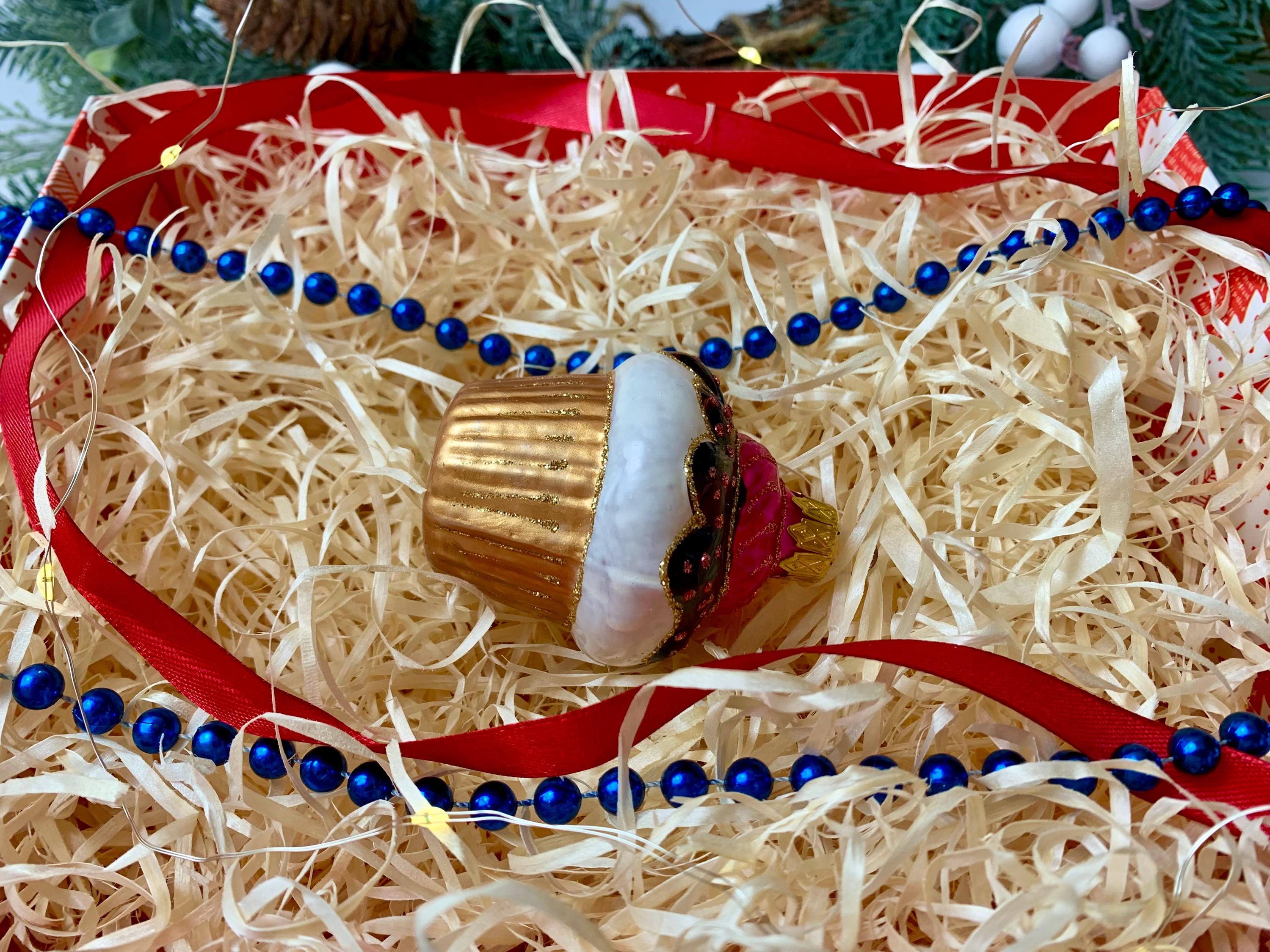 クリスマスガラスカップケーキオーナメント - 手作りデザート