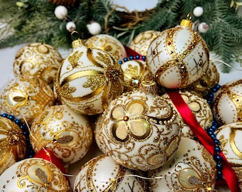 ヴィンテージガラスピラミッドクリスマスオーナメント、Rauch