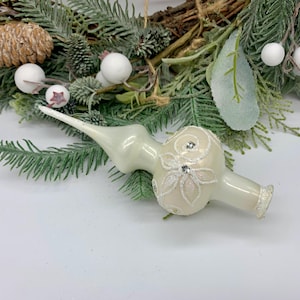 Atemberaubende Glas Weihnachtsbaumspitze - Handgefertigte Weihnachtsverzierung für Weihnachtsbaum, Glasweihnachtsverzierung, Dekor im Vintage-Stil