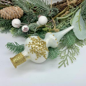 Handmade Glass Tree Topper – Elegant Holiday Ornament for Christmas Decor, Glass Christmas Ornament, Vintage style decor