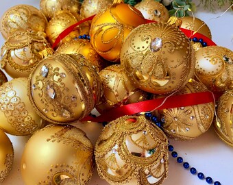 ヴィンテージガラスピラミッドクリスマスオーナメント、Rauch