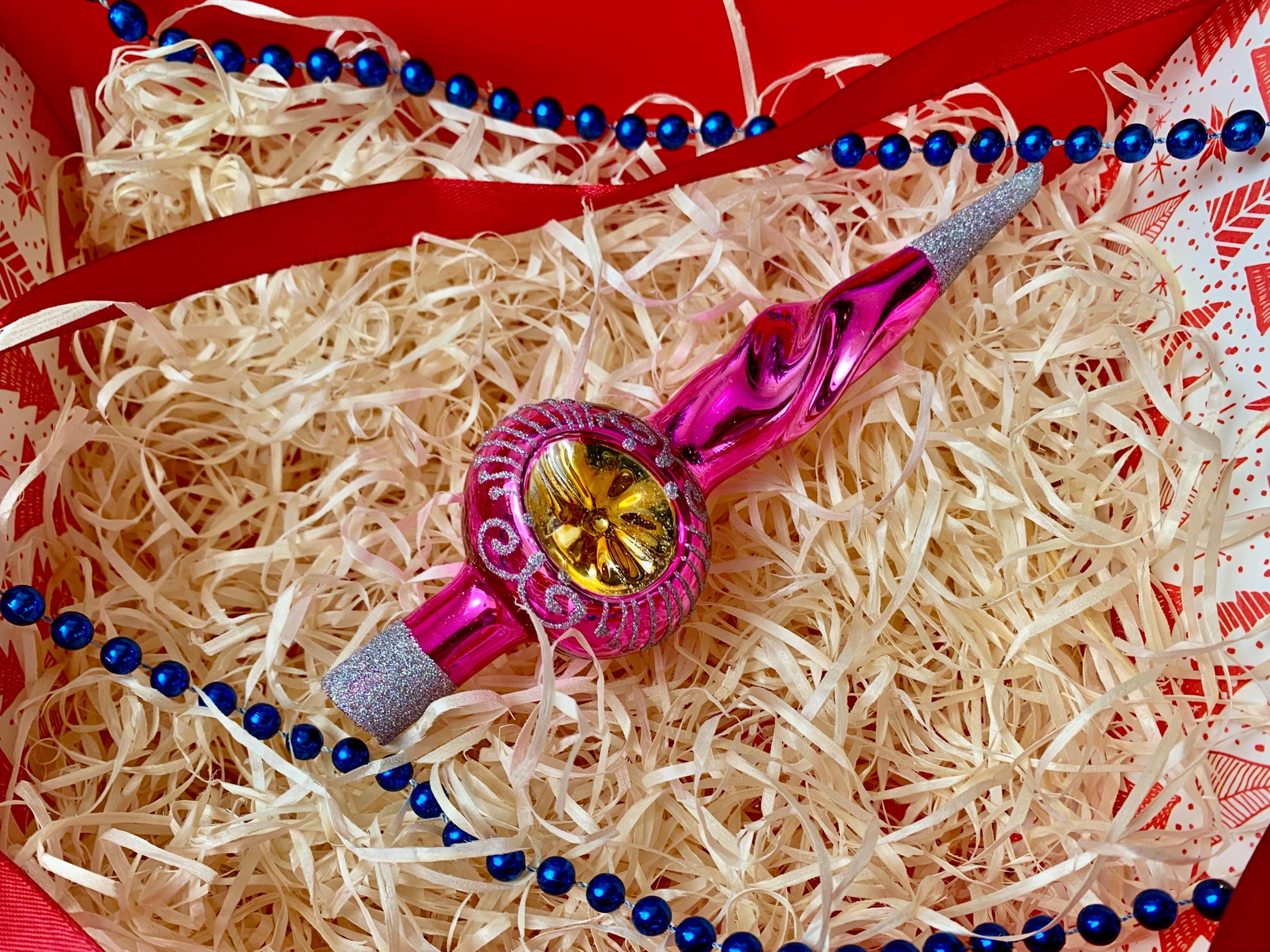 Amosfun Puntale A Stella Per Albero Di Natale 25cm – Decorazione Glitter Rosa Oro