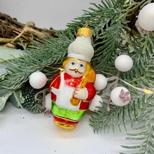 Festive Glass Christmas Bauble – Traditional Holiday Ornament, Glass Christmas Ornament, Vintage style decor - Handmade Christmas Gift