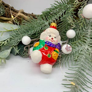 Winter Snowman Bauble – Elegant Handcrafted Ornament, Glass Christmas Ornament, Vintage-style decor - Handmade Christmas Gift