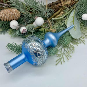 Classic Glass Finial Tree Topper – Elegant Holiday Tree Decoration, Glass Christmas Ornament, Vintage style decor - Christmas Gifts