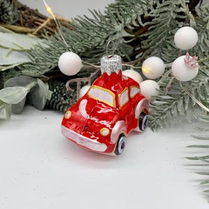 Luxury Blown Glass Christmas Ornament – Car Elegant Tree Decoration, Glass Christmas Ornament, Vintage-style decor - Handmade Christmas Gift
