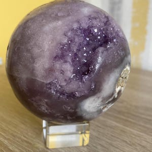 Pink Amethyst Sphere with Grapelike Druzy