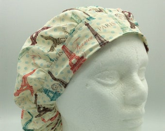 Paris France - Bouffant Surgical Scrub Hat