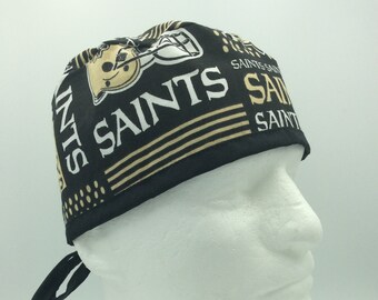 Saints - Men's Tie-back Surgical Scrub Hat