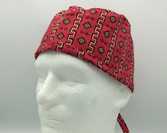 Maze Zipper - Men's Tie-back Surgical Scrub Hat