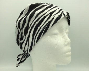 Neon Zebra MC - Unisex Large Tie-back Surgical Scrub Hat