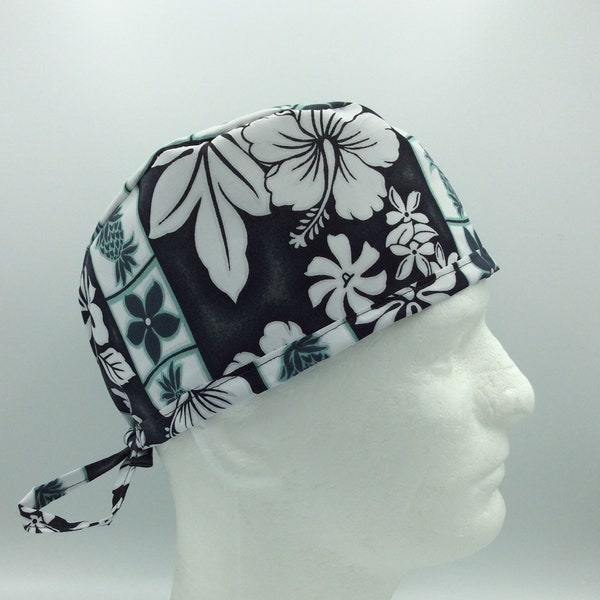 Aloha Pineapple - Men's Tie-back Surgical Scrub Hat