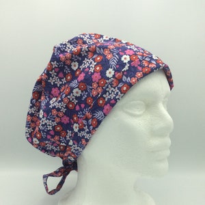 Purple Reign -Women&#39;s Tie-back Surgical Scrub Hat
