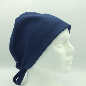 Solid Navy - Women&#39;s Tie-back Surgical Scrub Hat