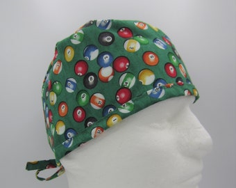 Pool Table - Men's Tie-back Surgical Scrub Hat