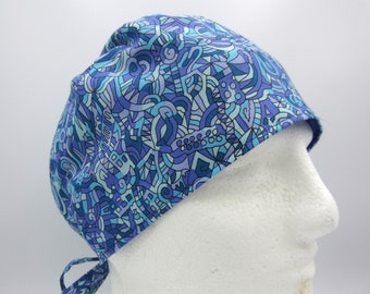 Stereogram - Small Unisex Tie-back Scrub Hat