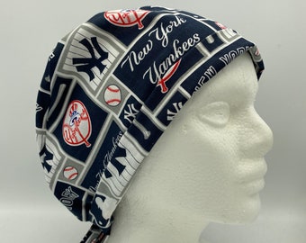 Yankees Tie-back Surgical Scrub Hat | Etsy