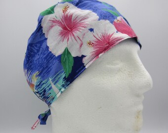 Aloha Paradise - Small Unisex Tie-back Scrub Hat