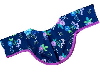 Boho Blue Floral - Thyroid Shield Cover Unisex