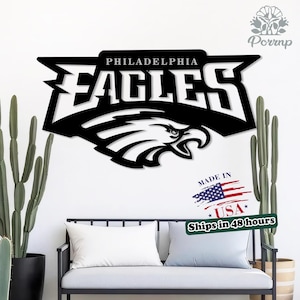 Philadelphia Eagles Metal Wall Art,Man Cave Decor for Diehard Philly Sports Fan,Eagles Themed Metal Wall Art,NFL Football Fan Sign,Decor Art