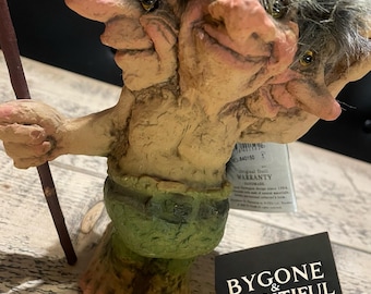 Figurina vintage NyForm Troll – Oggetto da collezione norvegese mitologico fatto a mano