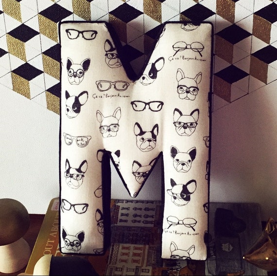 Handmade Fabric Letter M Limitied Pattern Etsy