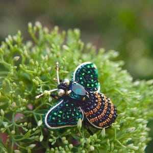 Bee Brooches in Colorful Styles, Handcrafted Insect Pins, Unique Gifts for Women, Garden Fashion, Choose Your Bee Brooch