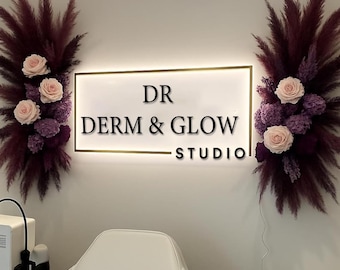 Custom Acrylic Backlit Logo Sign | 3D Acrylic Logo Signage | Business Name Sign | Backlit Logo Sign for Office | LED Business Sign