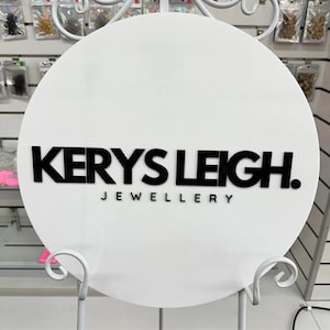Round 3D Custom Business Sign Wall | Acrylic Salon Decor | Acrylic Business Logo Sign | Custom Signs for Business | Office Sign