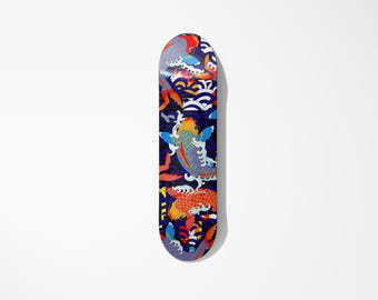 リトルレッドデビルスケートボードデッキ、タトゥー風アート - Etsy 日本