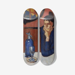Picasso Absinthe Skateboard Deck Art: Modern Home Decor, Set of 2