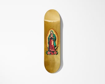 Tabla de skate de la Virgen María – Decoración artística para pared