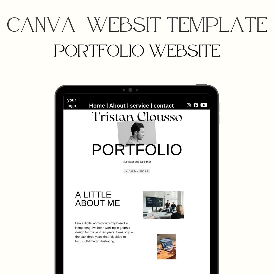 Editable Canva Website Template | Personal Portfolio for Creatives ...