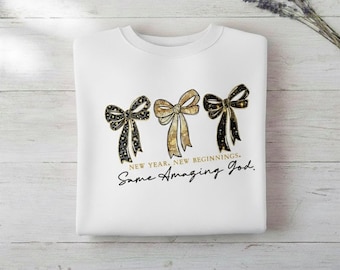 New Year New Beginnings Faith Quote PNG, Trendy 2026 Design, Digital File