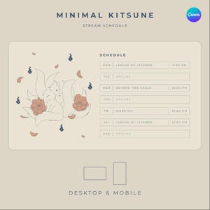 Programme minimal de diffusion Kitsune - Ordinateur de bureau et mobile