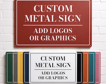 Custom Metal Sign with Any Text - Personalized Outdoor and Garden Signs - Custom Metal Plaque for Home & Wall Decor